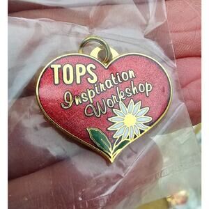Lot of 10 TOPS Heart Inspiration Workshop CHARMS Take Off Pounds Sensibly New